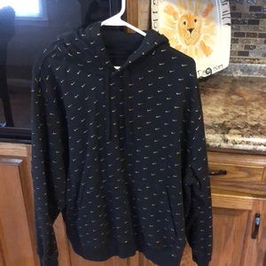 Nike Sublimated Black and Gold Check Hoodie